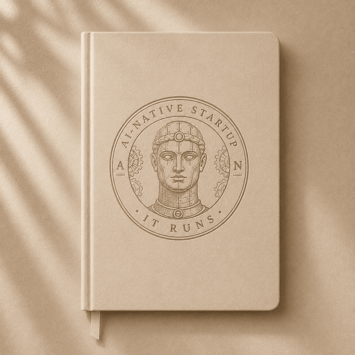 AI-NATIVE STARTUP Dot-Grid Notebook — oat, view 2